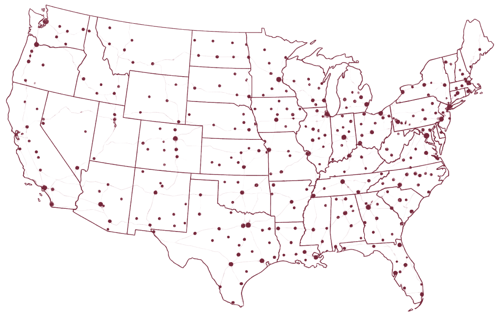 Service Locations Map